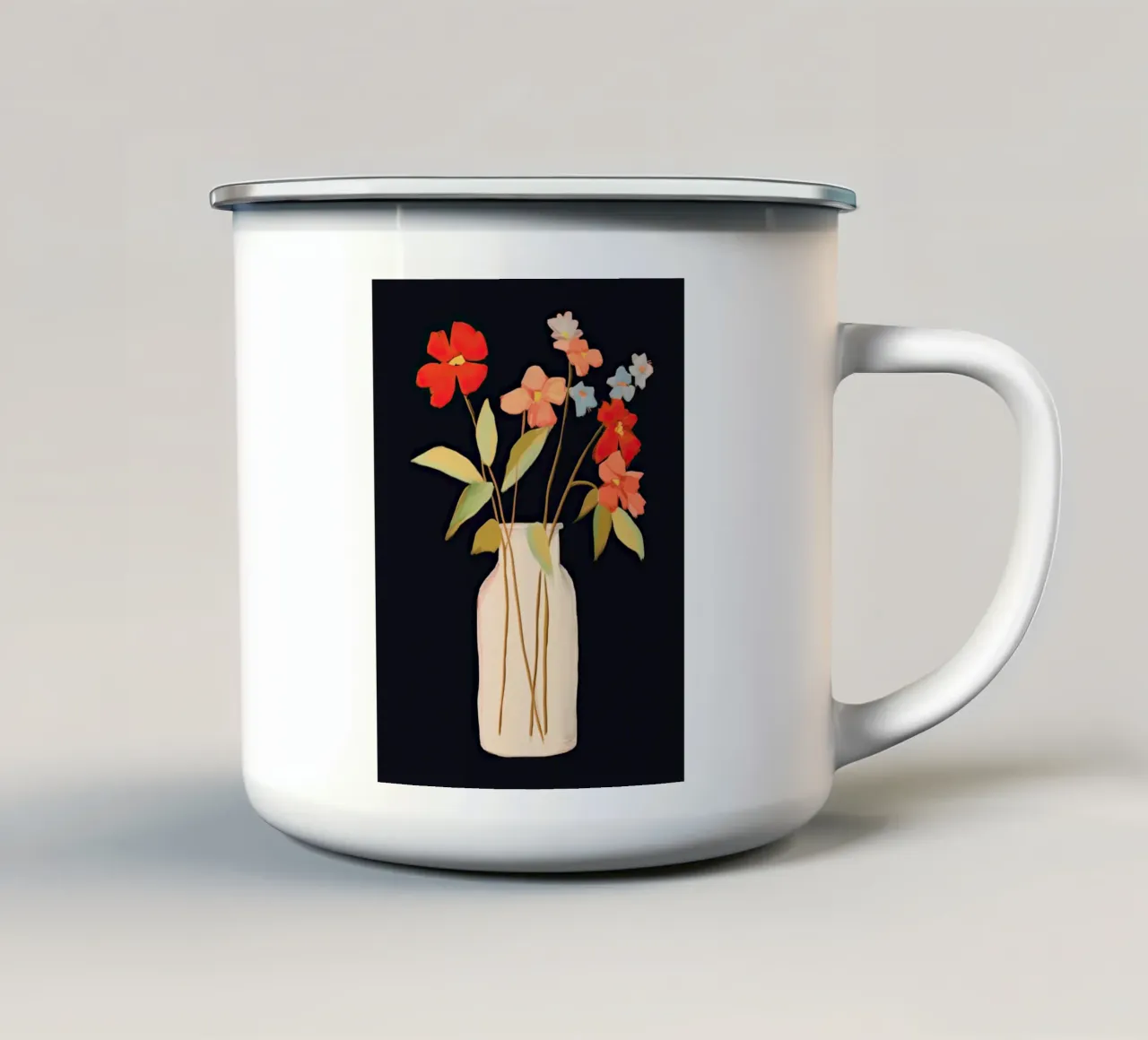 Vaso con fiori tazza in smalto da DaarbyN