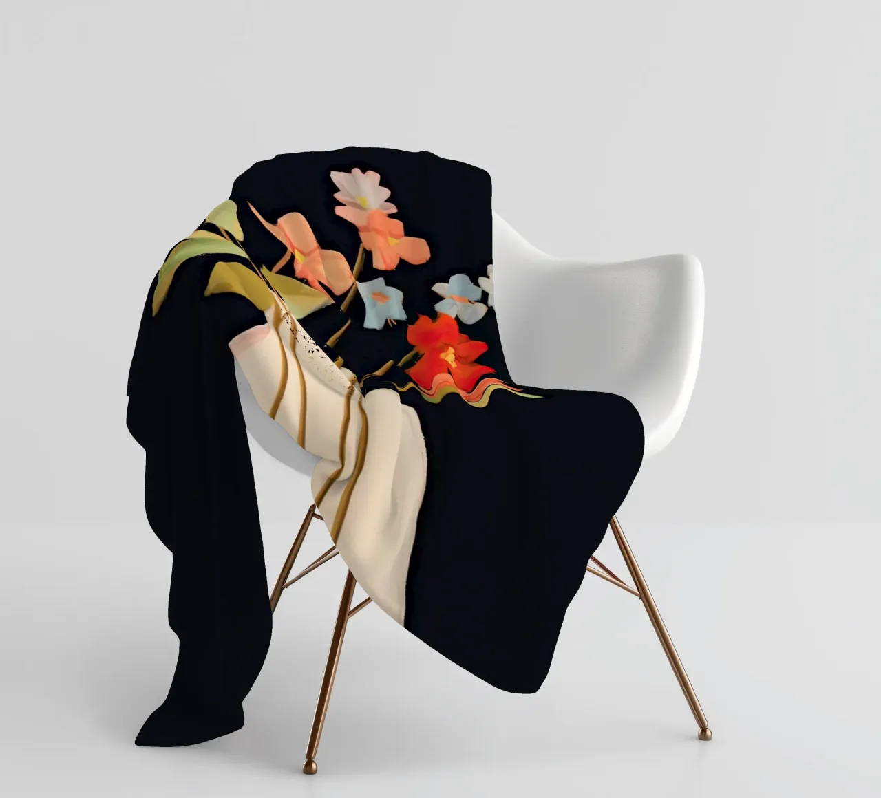 Vase With Flowers fleece blanket by DaarbyN