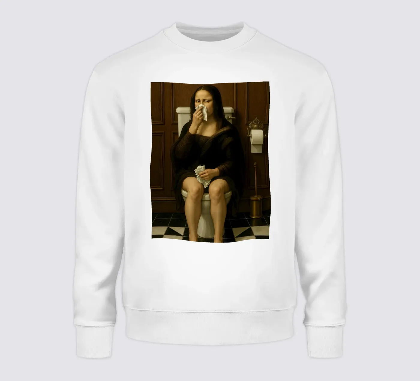MONA LISA AUF DER TOILETTE Sweatshirt von ARTOMATIC