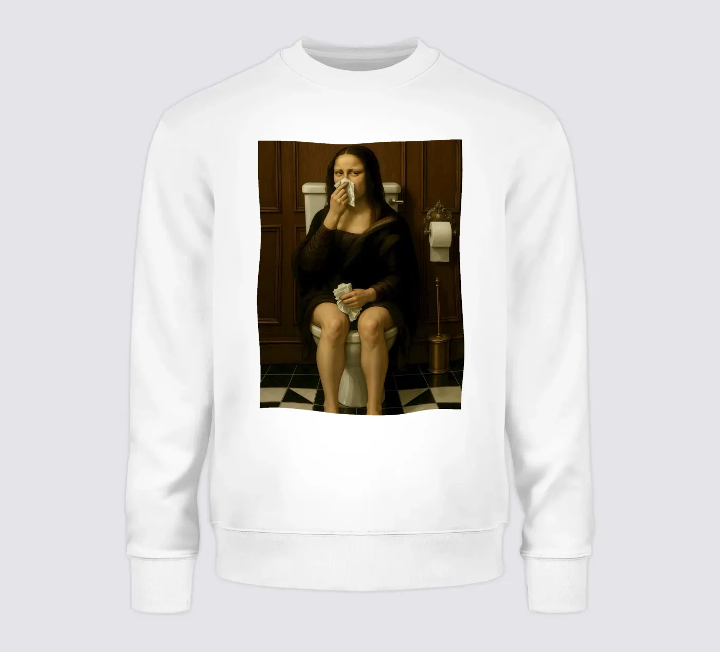 MONA LISA AUF DER TOILETTE Sweatshirt von ARTOMATIC