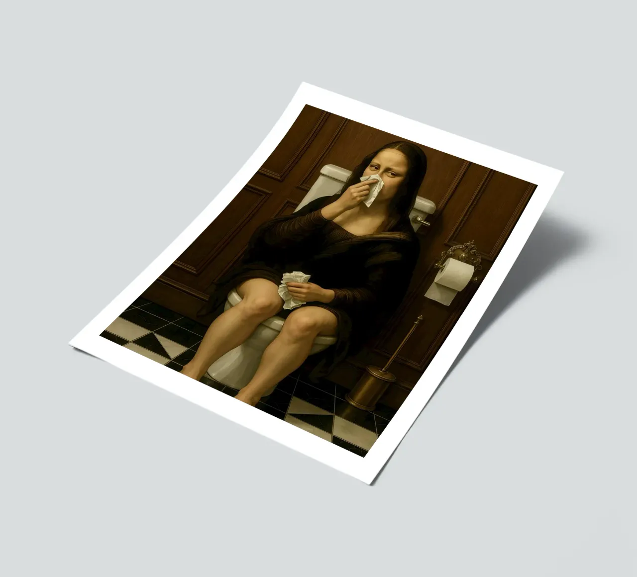 MONA LISA SUL WATER DEL BAGNO foglio adesivo da ARTOMATIC