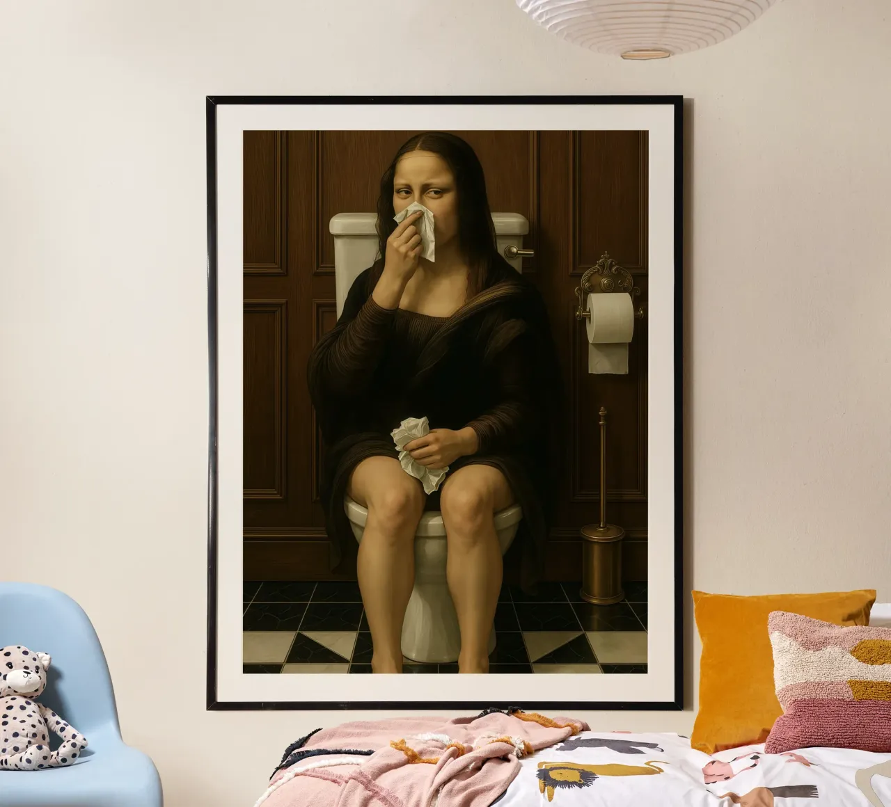 MONA LISA AUF DER TOILETTE Hahnemühle von ARTOMATIC