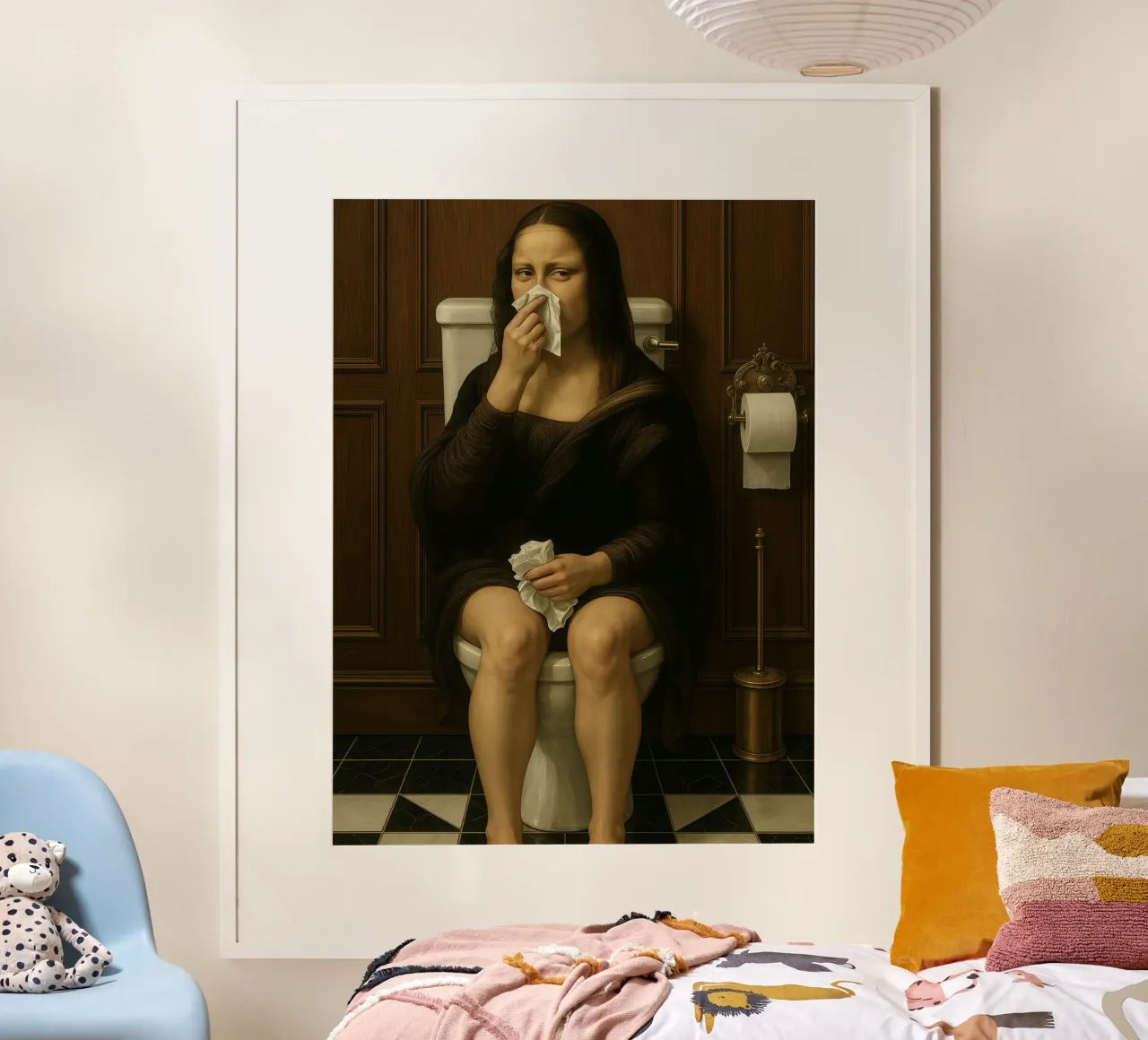 MONA LISA AUF DER TOILETTE Hahnemühle von ARTOMATIC