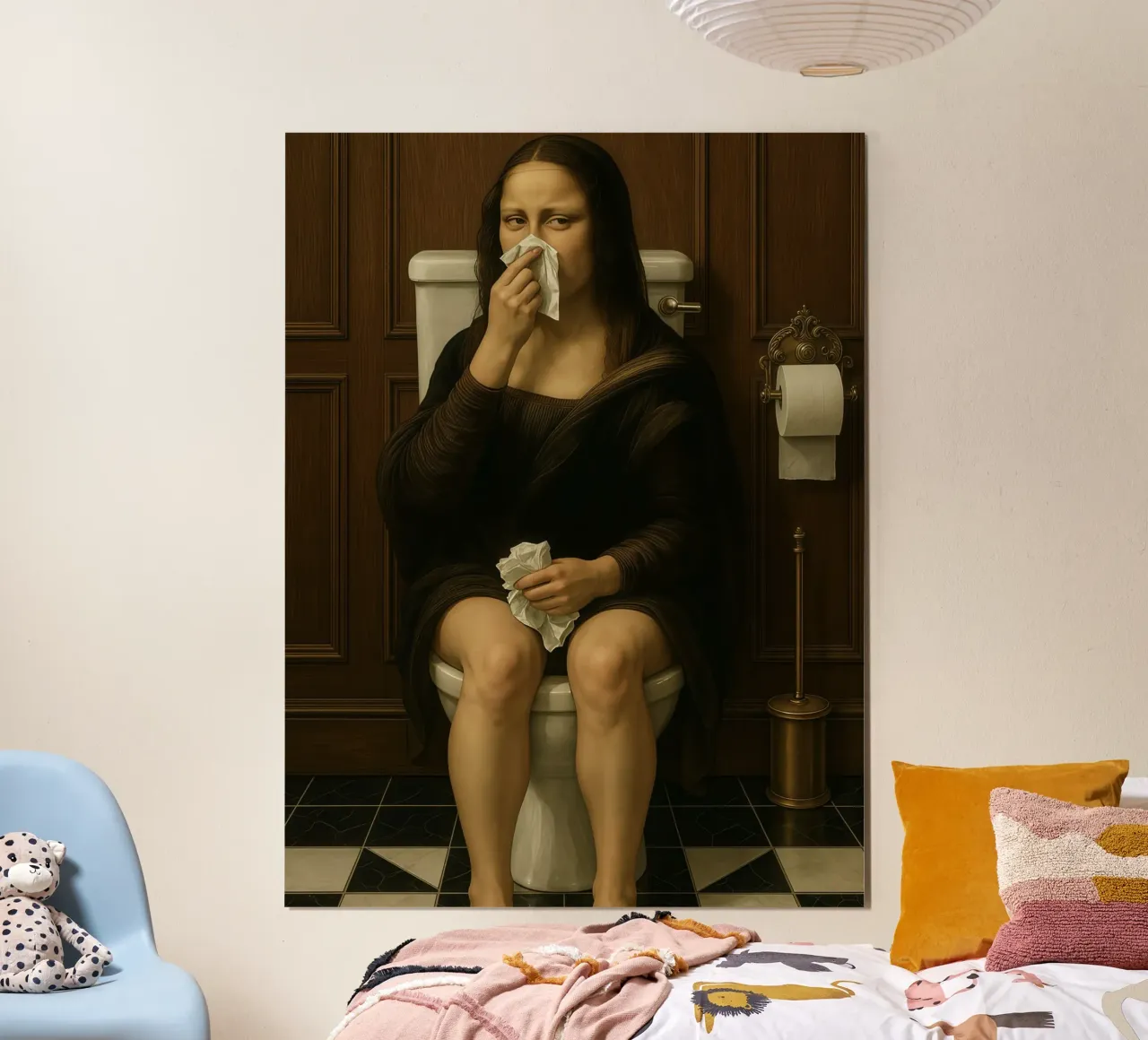 MONA LISA AUF DER TOILETTE Hahnemühle von ARTOMATIC