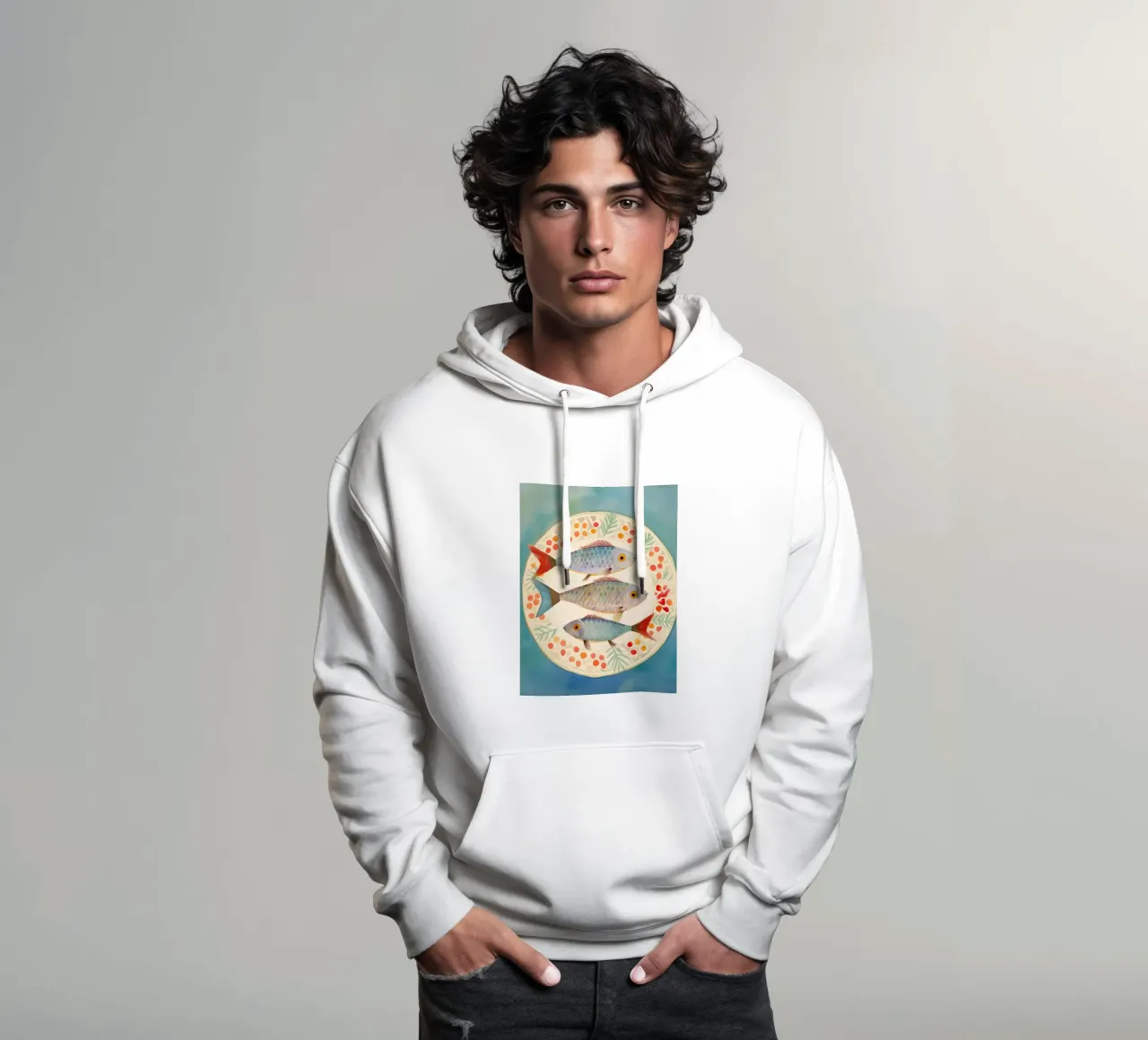 Il mare nel piatto felpa con cappuccio da DaarbyN
