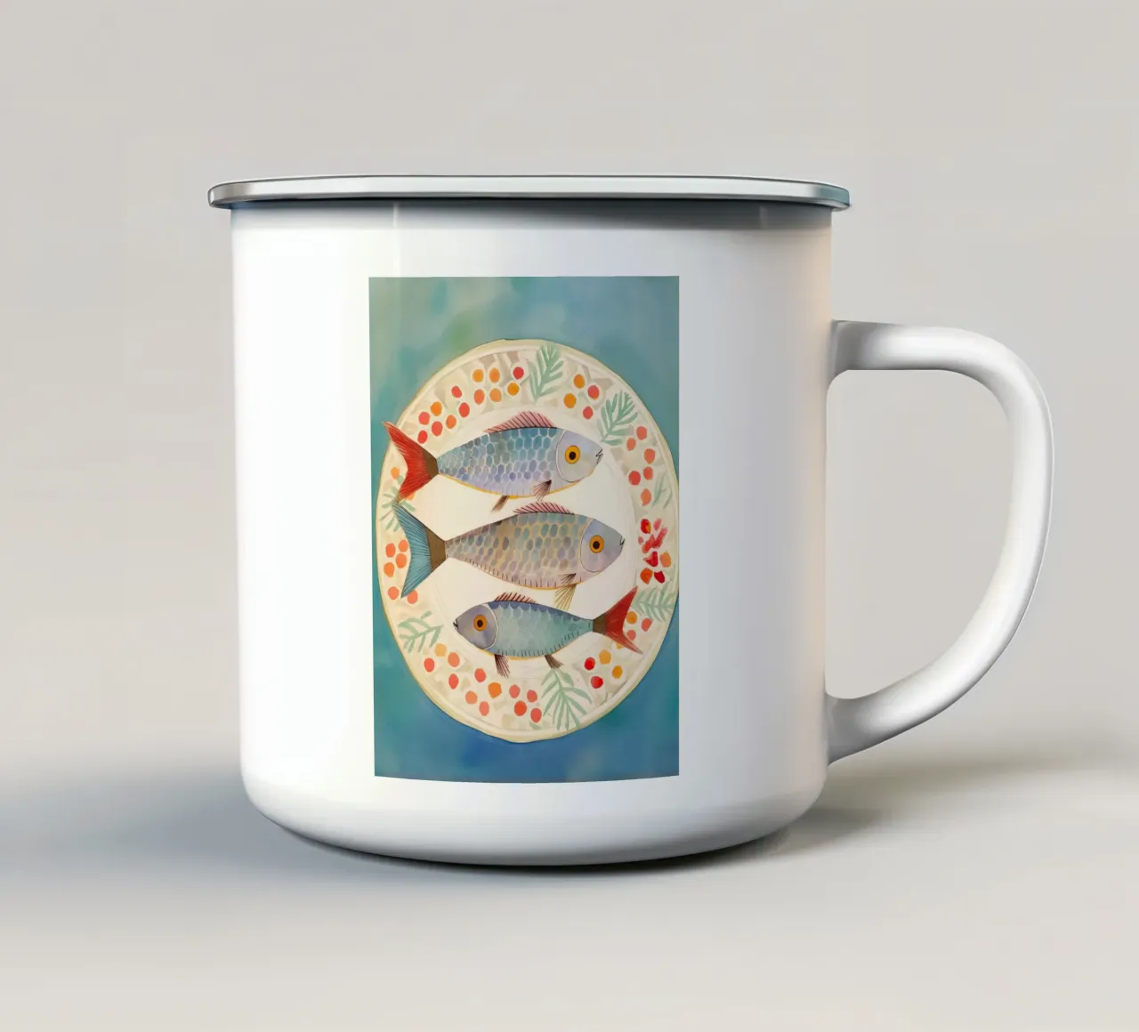 Il mare nel piatto tazza in smalto da DaarbyN