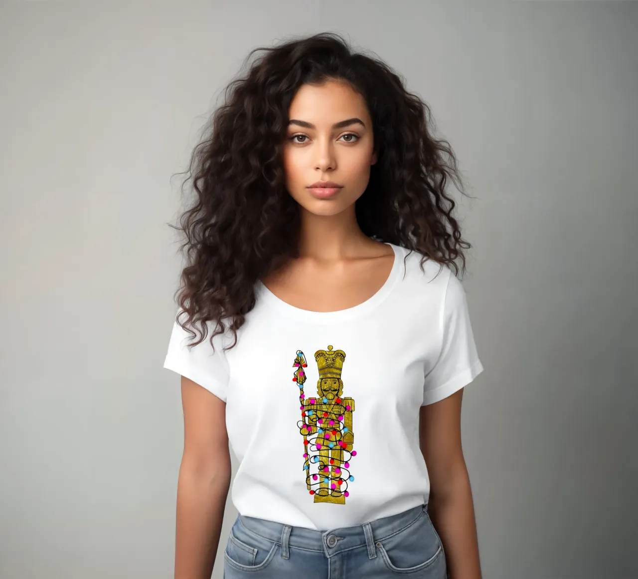 CHRISTMAS NUTCRACKER women's fitted t-shirt by ARTOMATIC