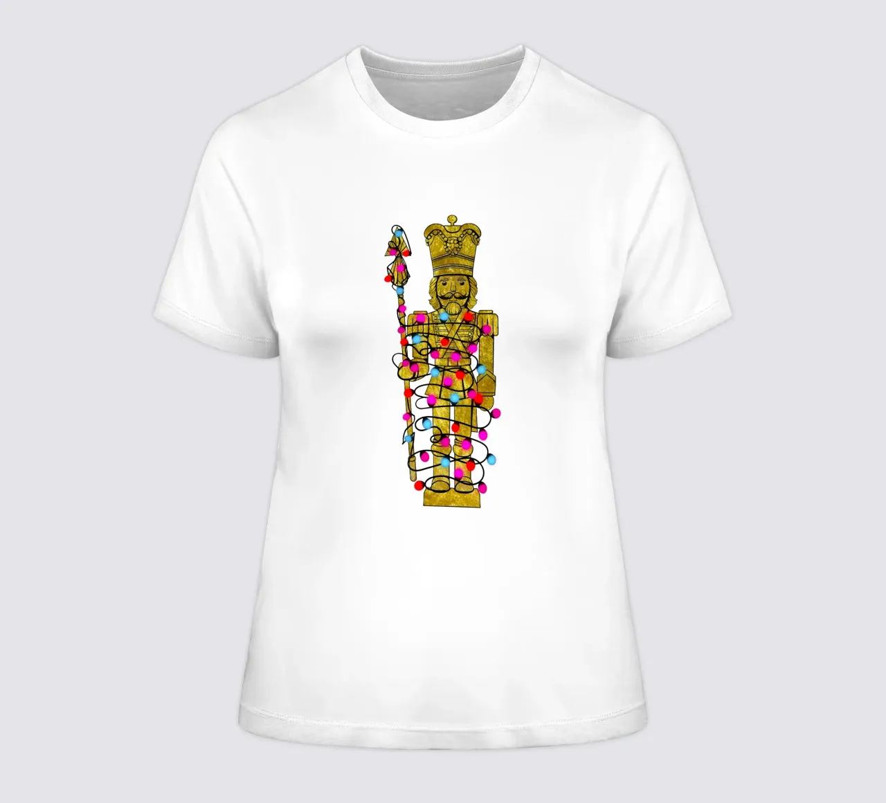 CHRISTMAS NUTCRACKER women's fitted t-shirt by ARTOMATIC