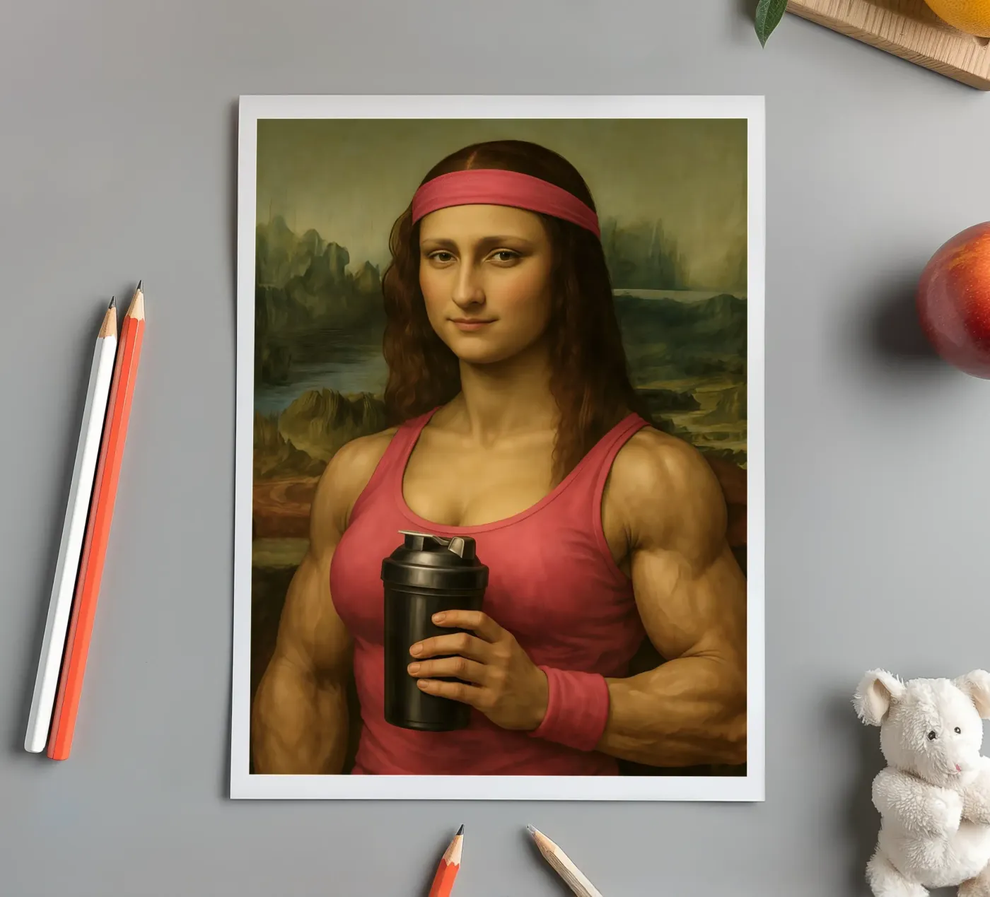 MONA LISA FITNESS BODY sticker sheet by ARTOMATIC