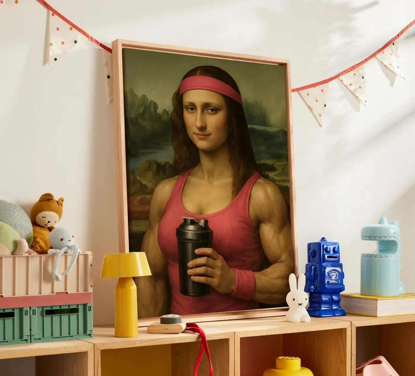 MONA LISA FITNESS BODY canvas by ARTOMATIC