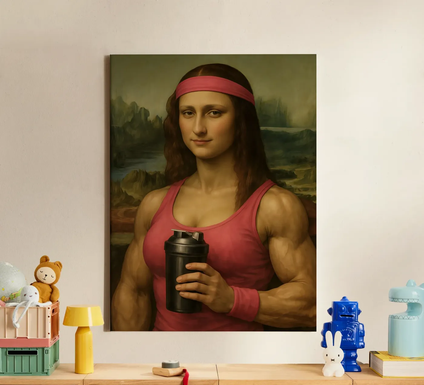 MONA LISA FITNESS BODY canvas by ARTOMATIC