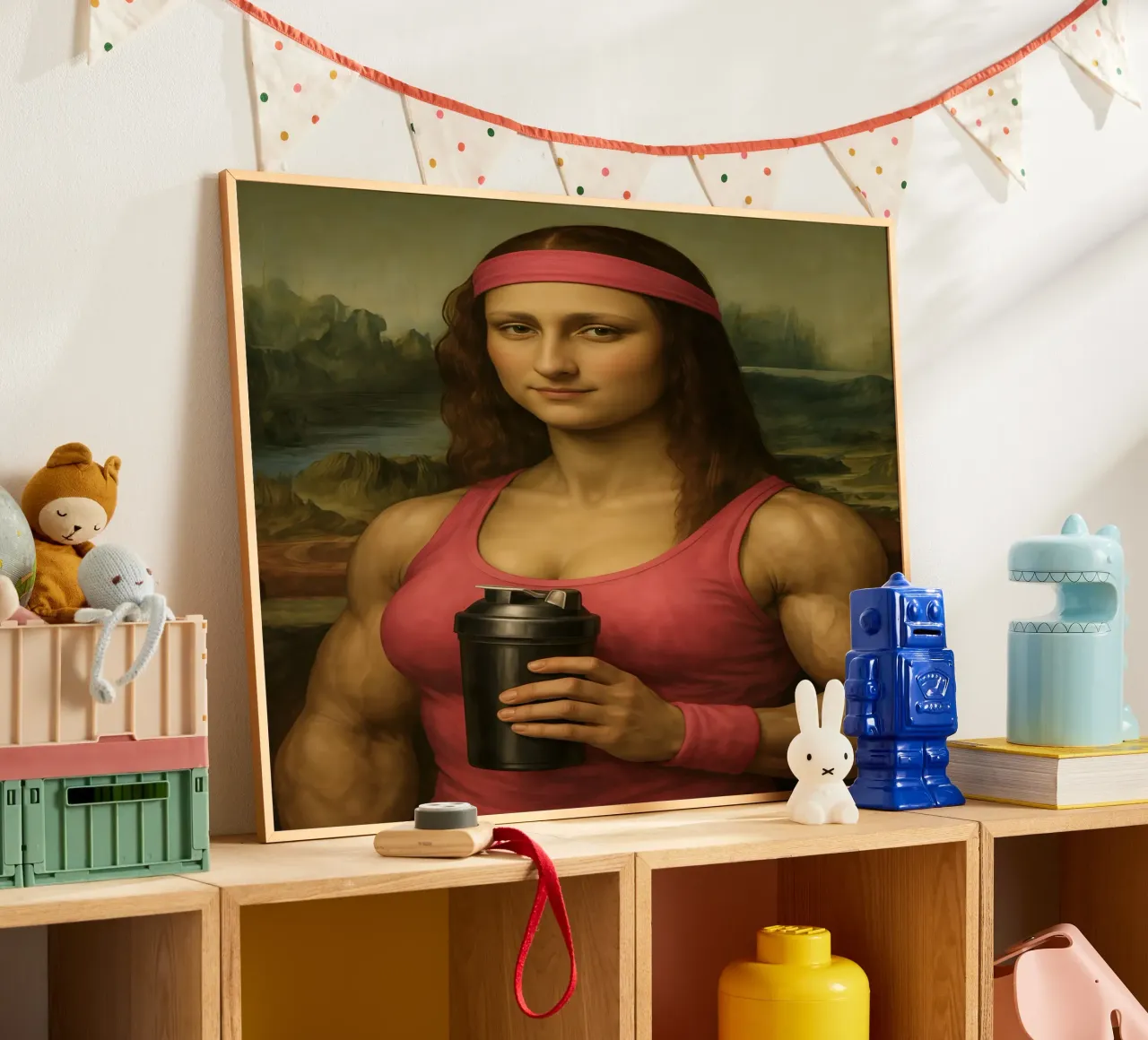 MONA LISA FITNESS KÖRPER Poster von ARTOMATIC