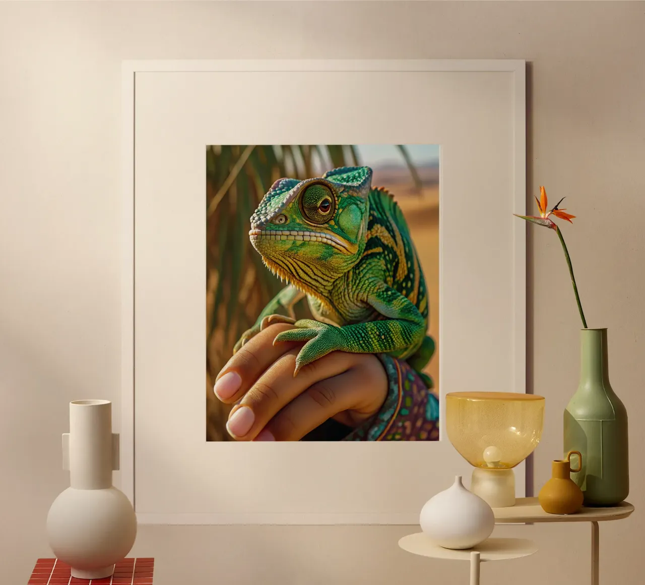 Kameleon poster van Art-Travel