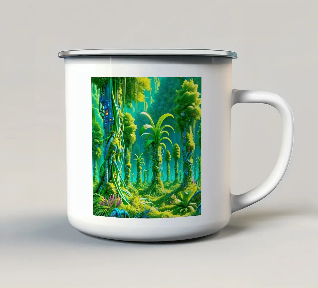 In the Jungle_BTC tazza in smalto da Crypto_Jungle