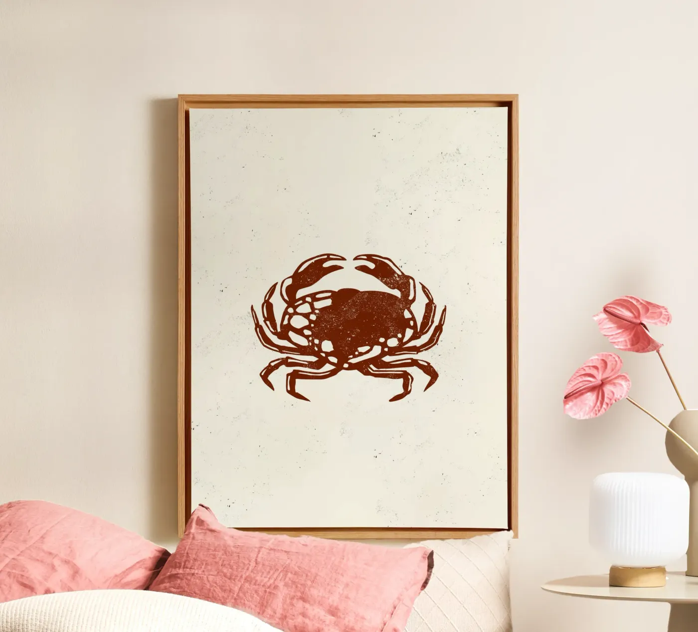 Krab canvas van Indigo Rain