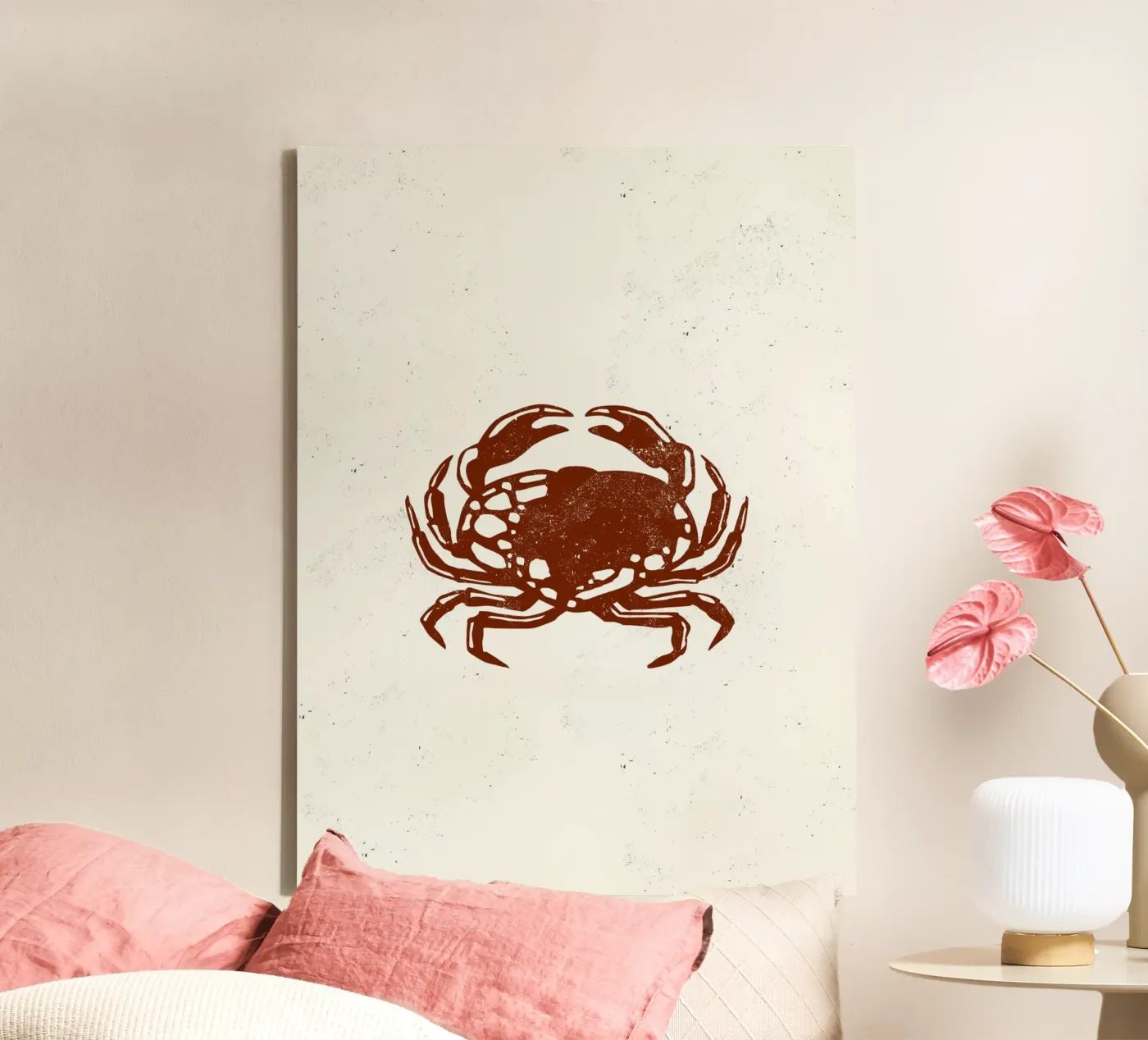 Krab canvas van Indigo Rain