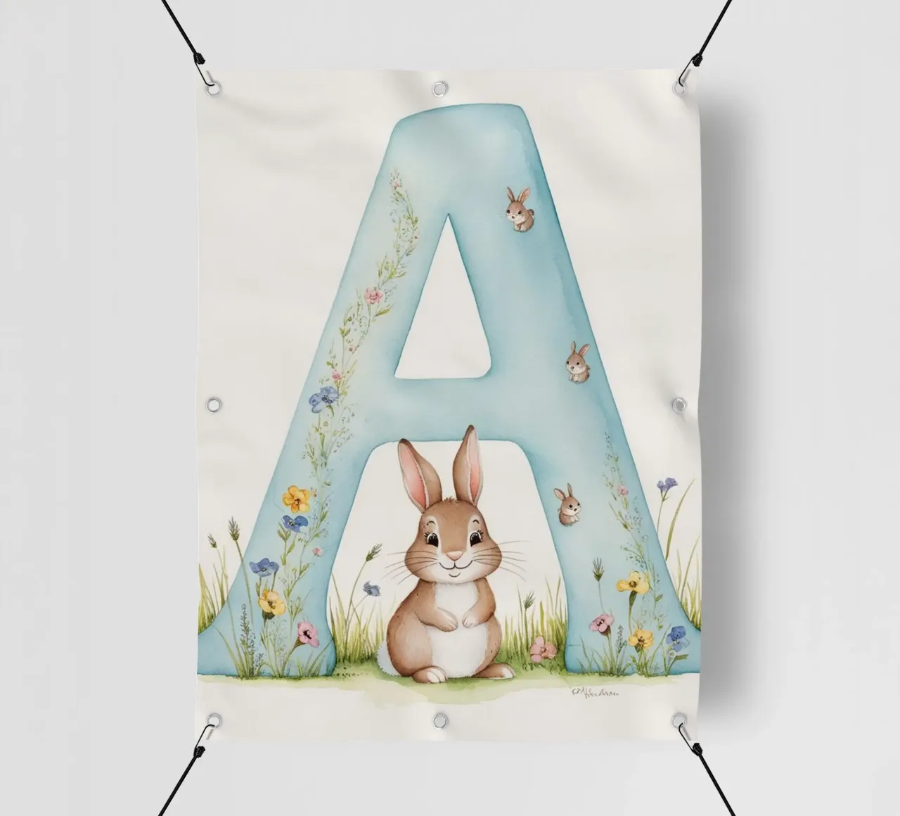 Lettera A telo in pvc da Kids zone