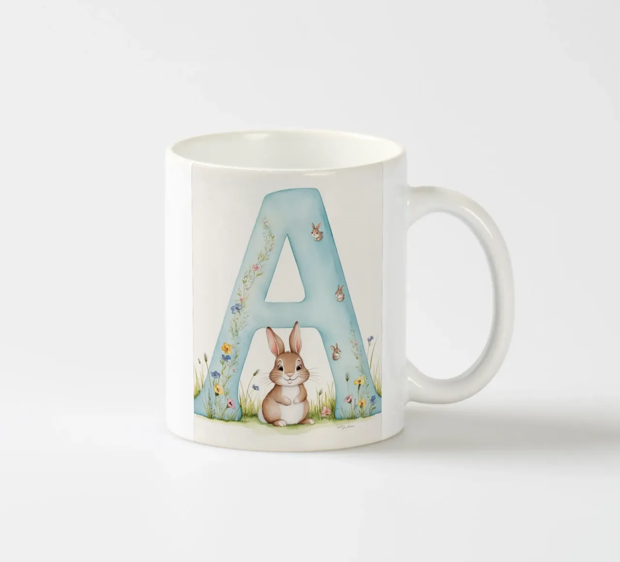Lettera A tazza in ceramica da Kids zone