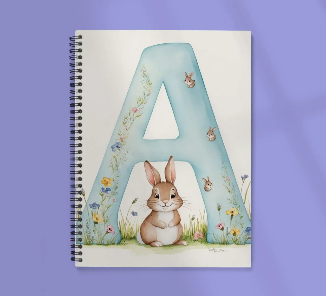 Letter A spiral notebook by Kids zone
