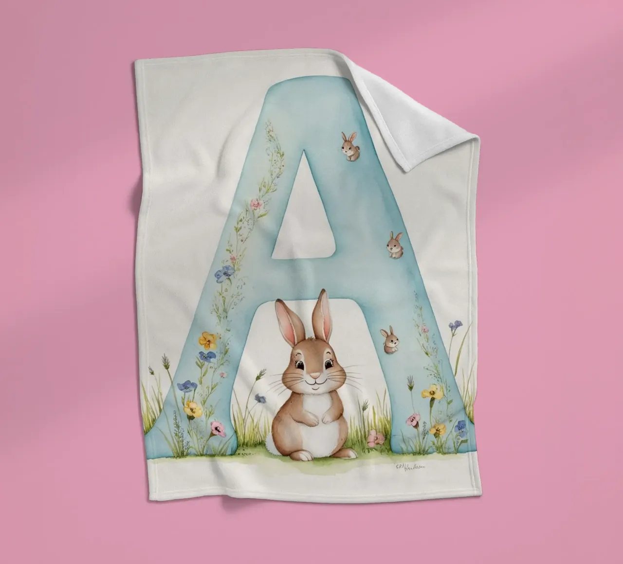Letter A fleece blanket by Kids zone