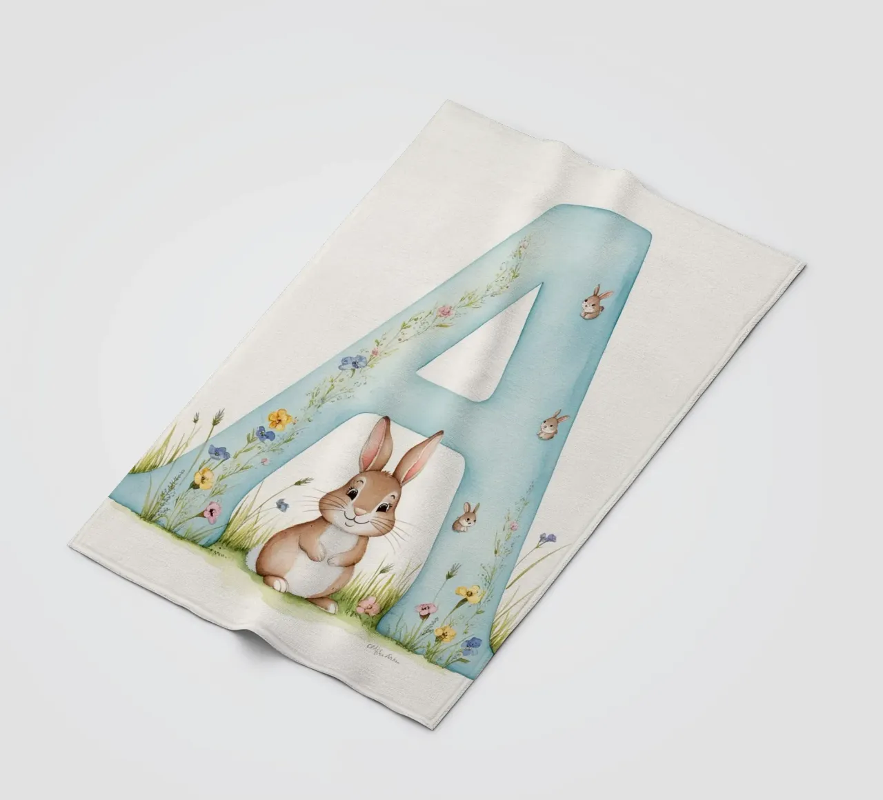 Letter A fleece blanket by Kids zone