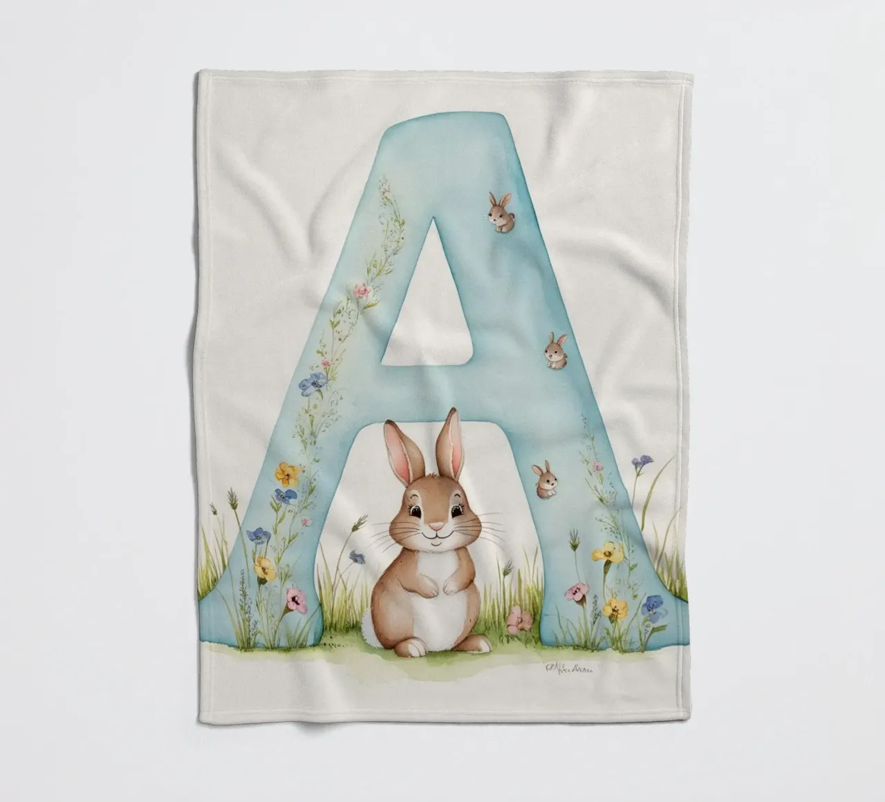 Letter A fleece blanket by Kids zone