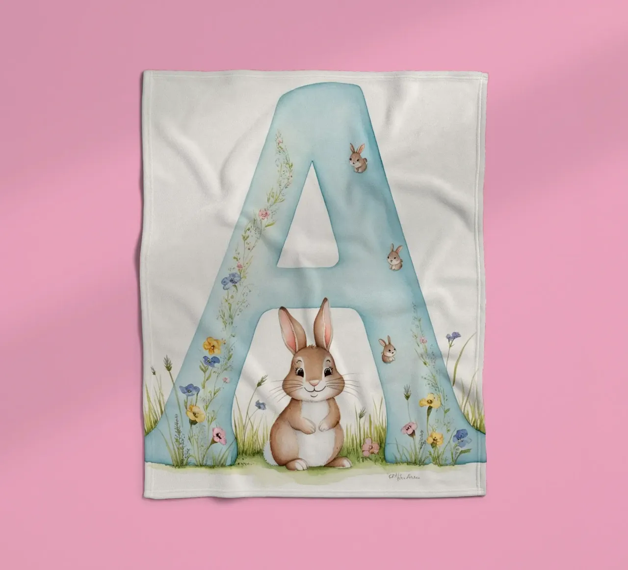 Letter A fleece blanket by Kids zone