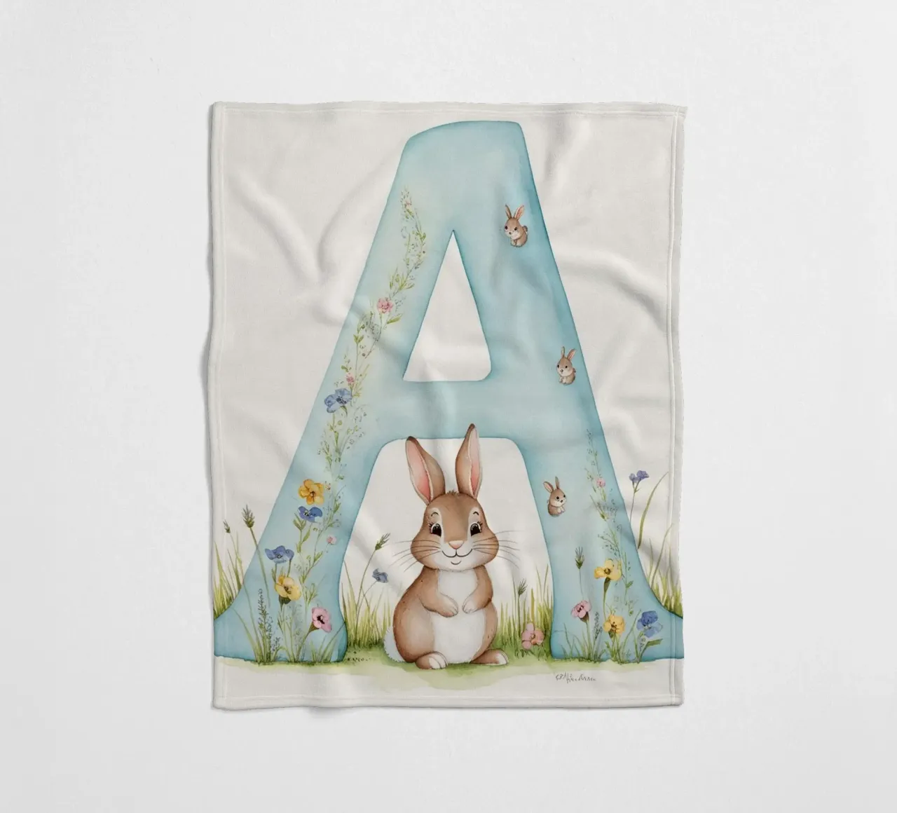 Letter A fleece blanket by Kids zone