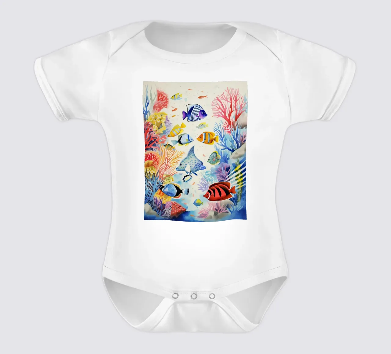 Immersione tropicale body neonato maniche corte da DaarbyN