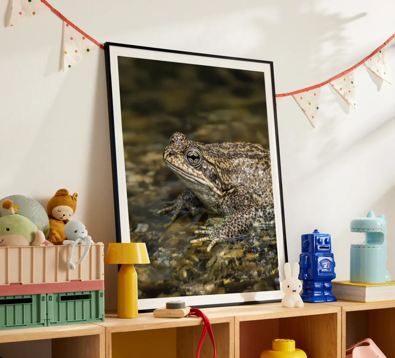 Il rospo berbero poster con telaio in alluminio da Art-Travel