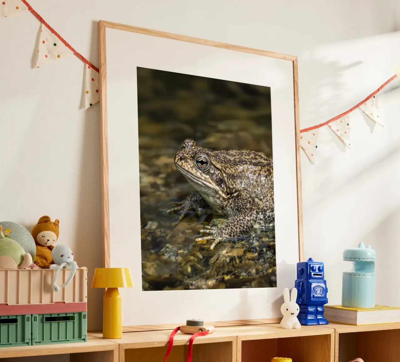 Il rospo berbero poster con telaio in alluminio da Art-Travel