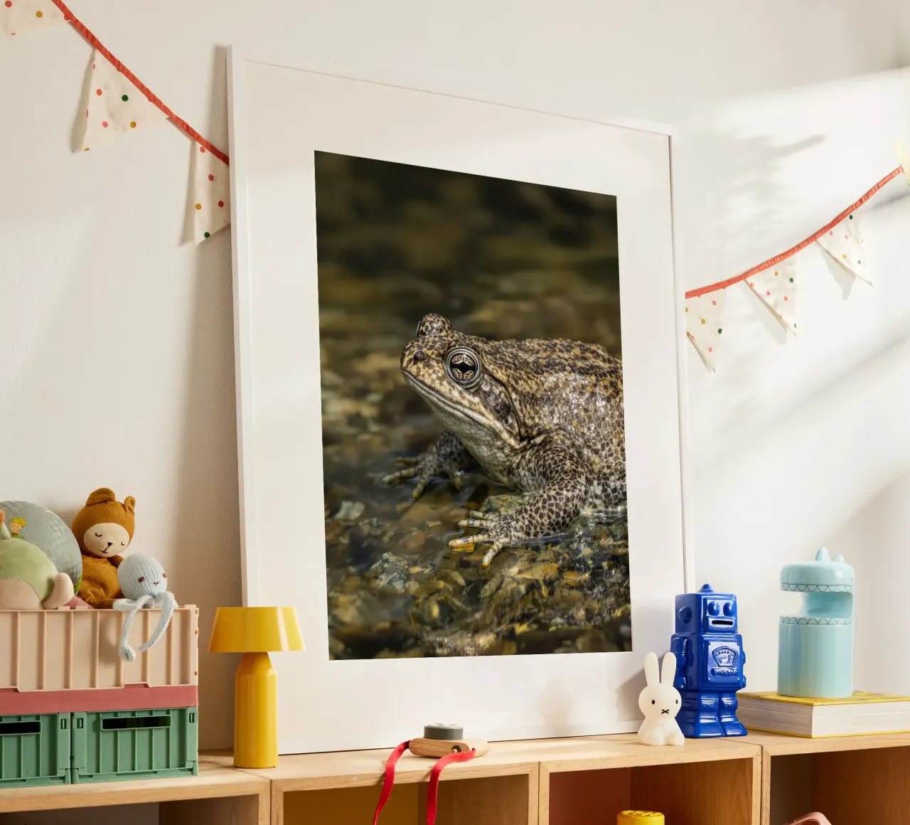 Il rospo berbero poster con telaio in alluminio da Art-Travel