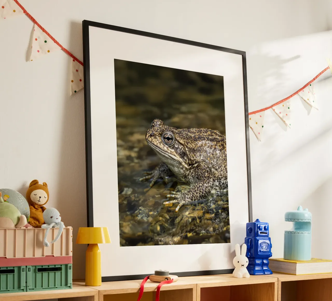 Il rospo berbero poster con telaio in alluminio da Art-Travel