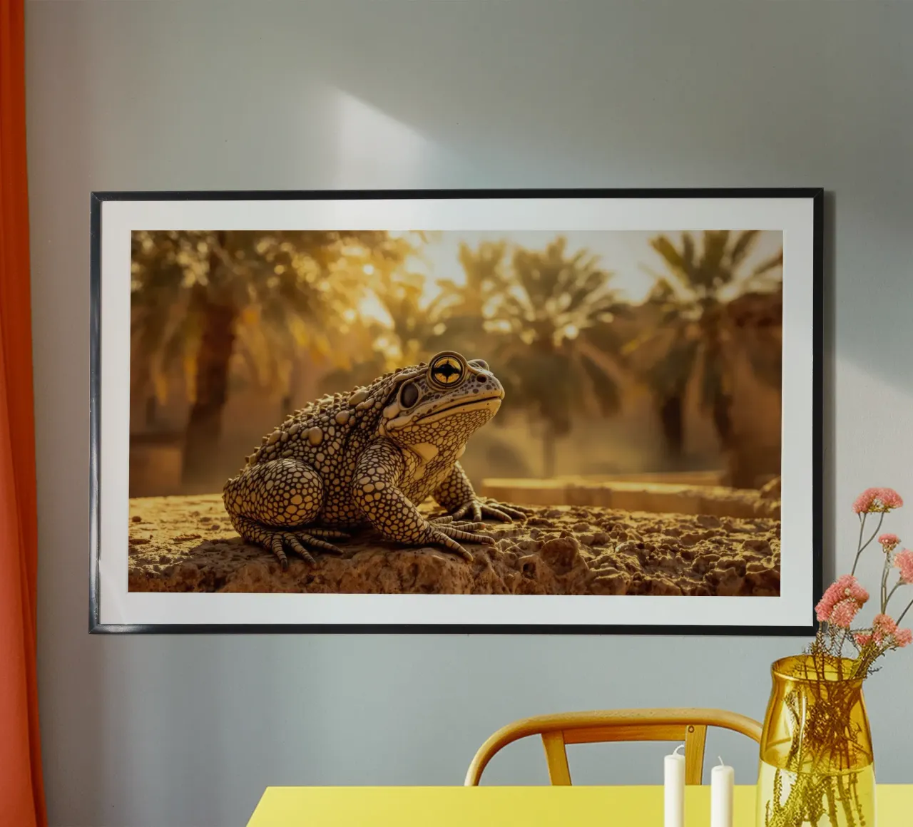 Rospo del Marocco meridionale poster con telaio in plastica da Art-Travel