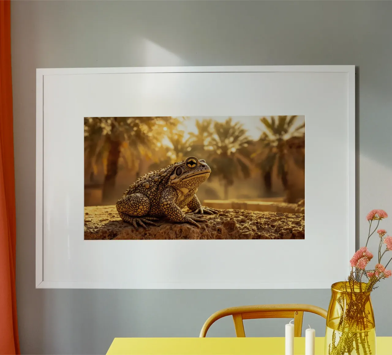 Rospo del Marocco meridionale poster con telaio in plastica da Art-Travel