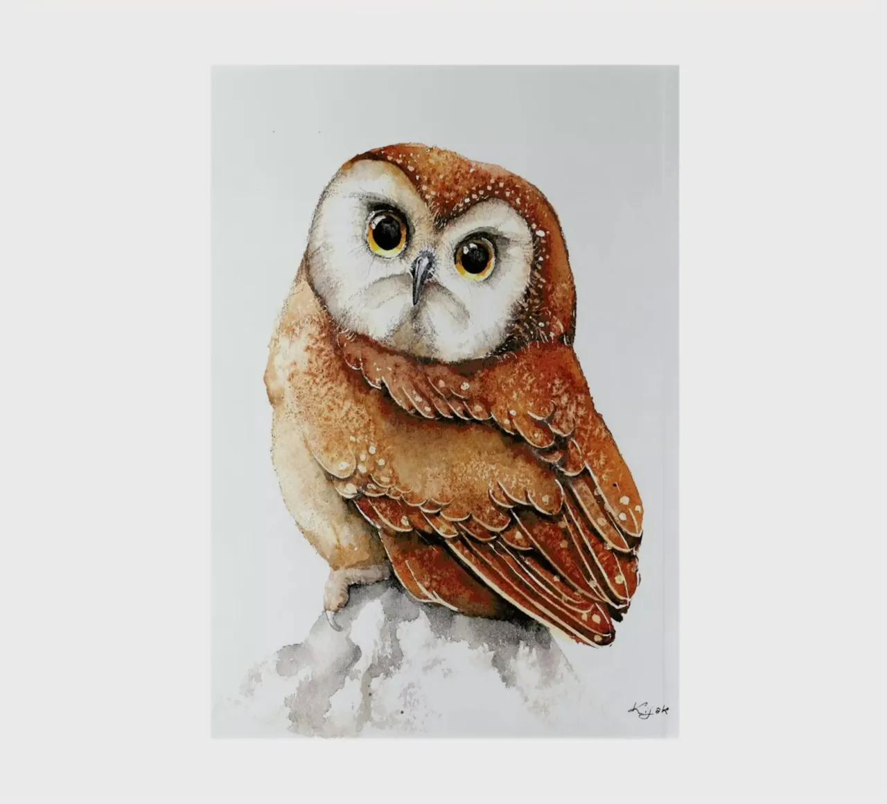 Pygmy Owl notebook by Karolina Kijak