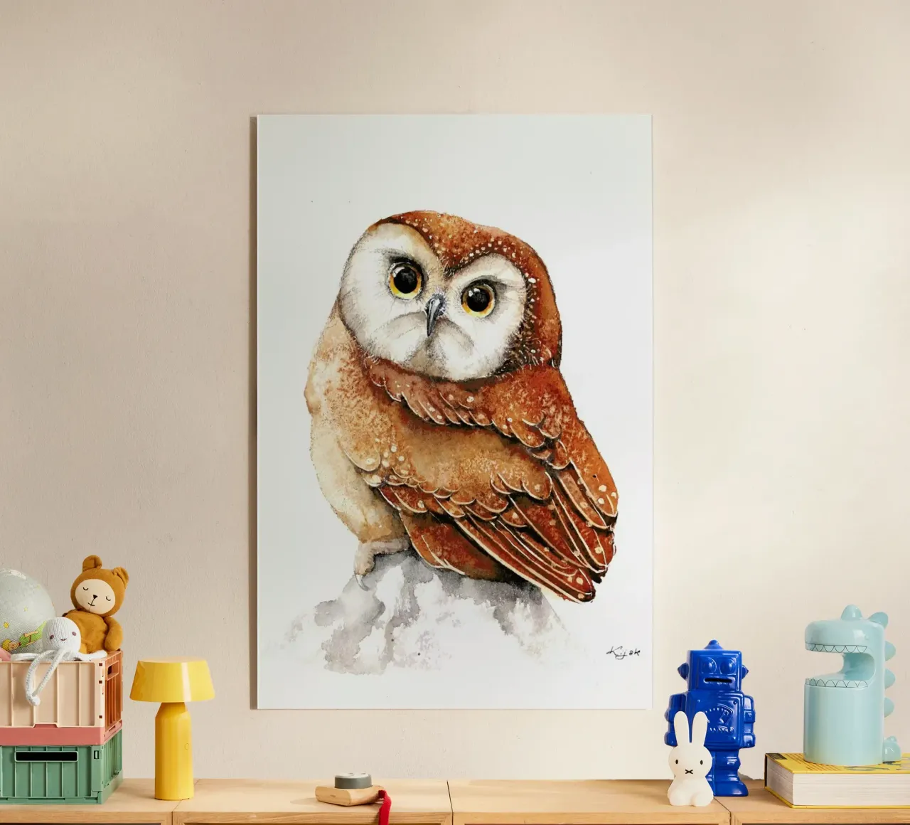 Pygmy Owl plexiglass da Karolina Kijak