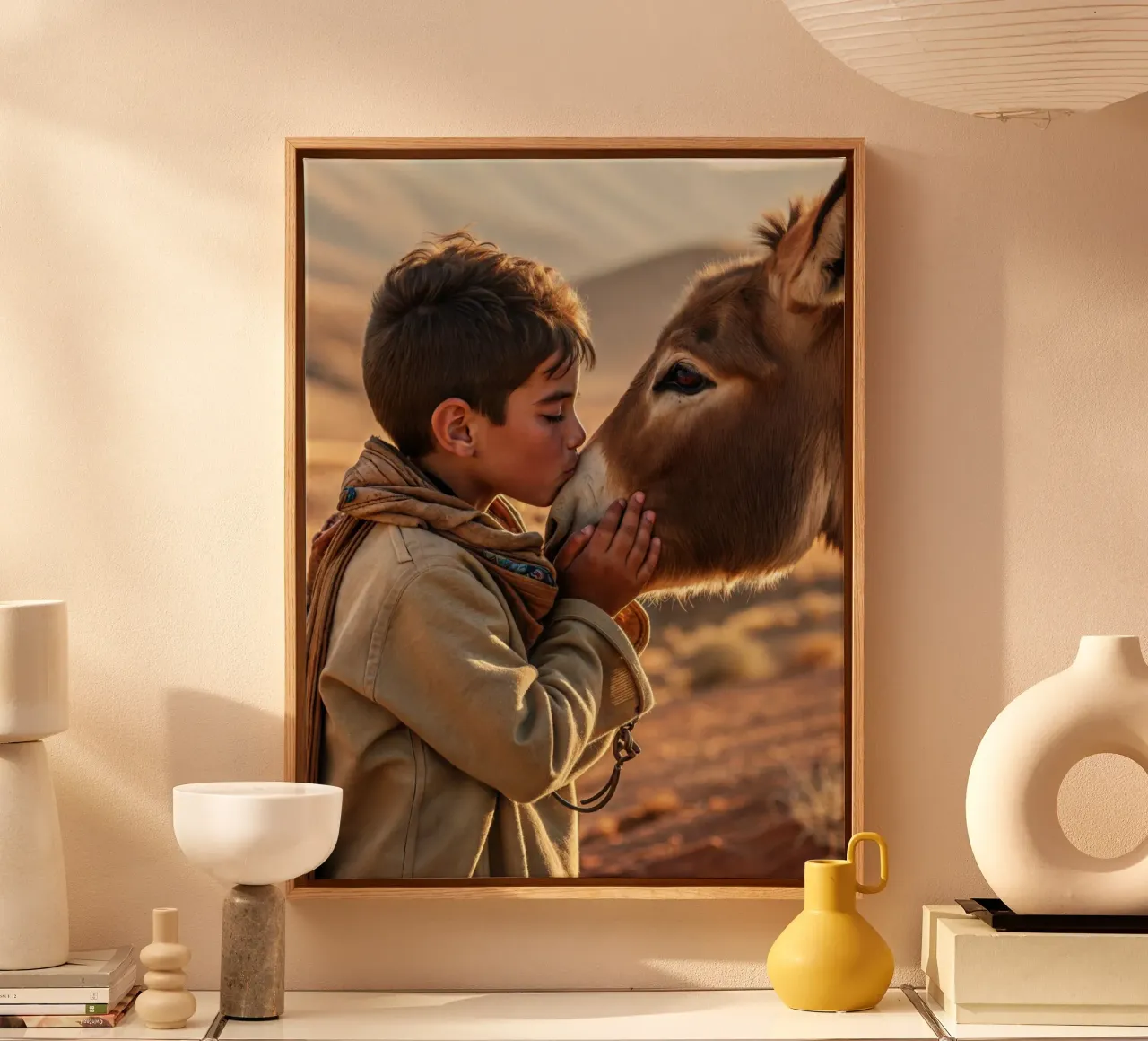 The donkey and the child canvas by Art-Travel