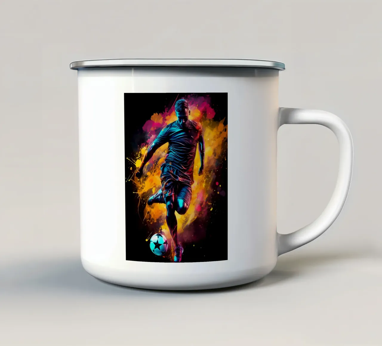 Football Colorful 8 tazza in smalto da Mateo