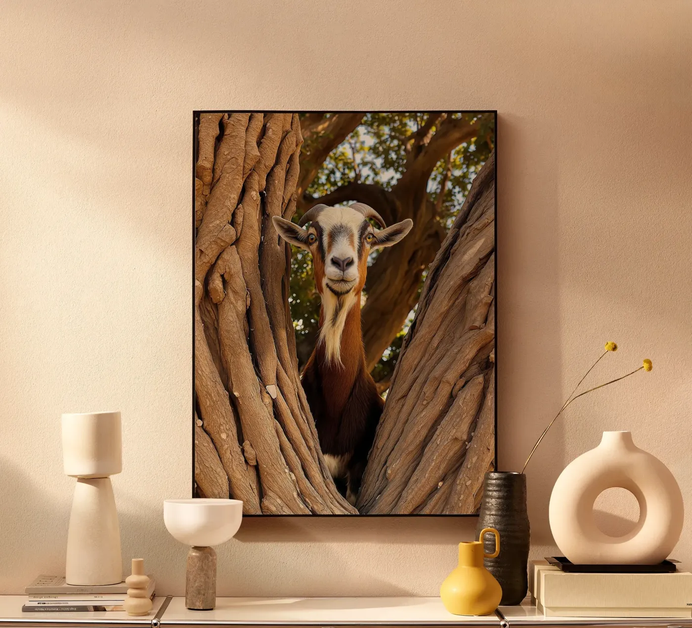 La chêvre et l'arganier plexiglas de Art-Travel