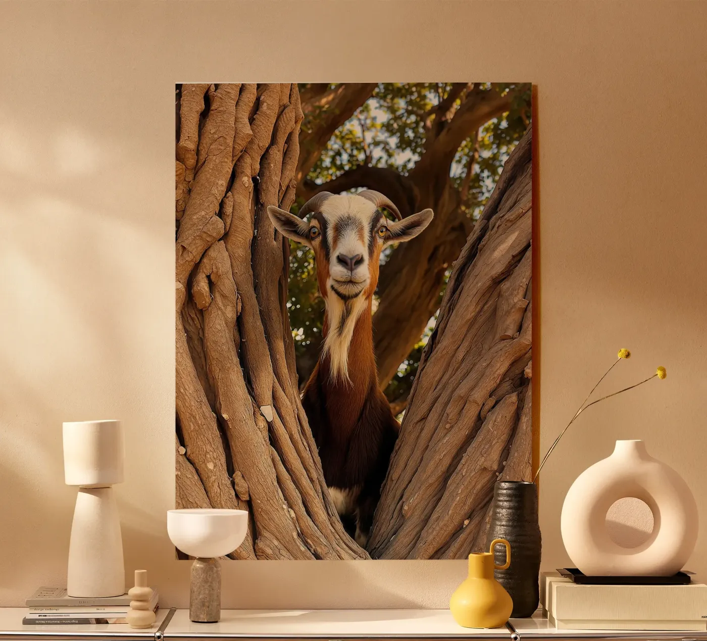 La chêvre et l'arganier plexiglas de Art-Travel