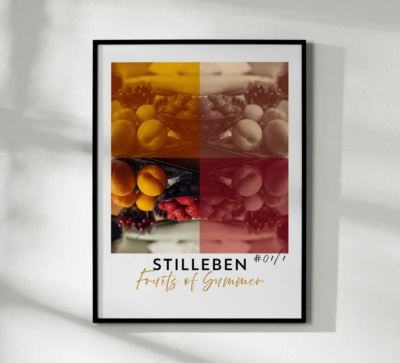 les fruits de l'été 2/1 poster avec cadre en plastique de words-in-frames