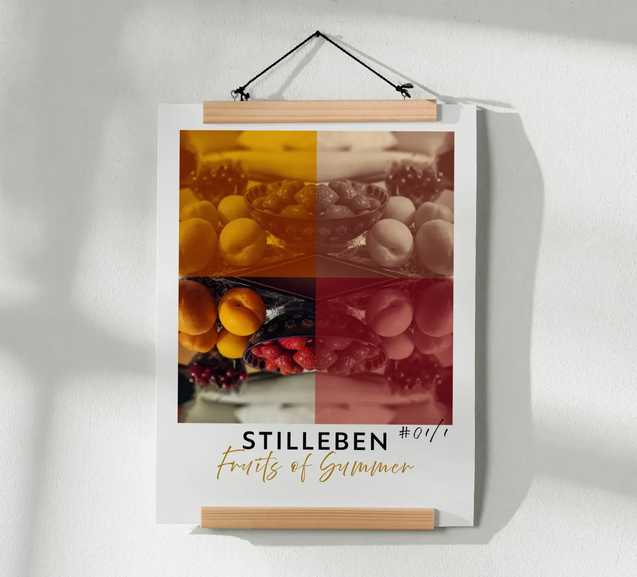 les fruits de l'été 2/1 poster avec cadre en plastique de words-in-frames