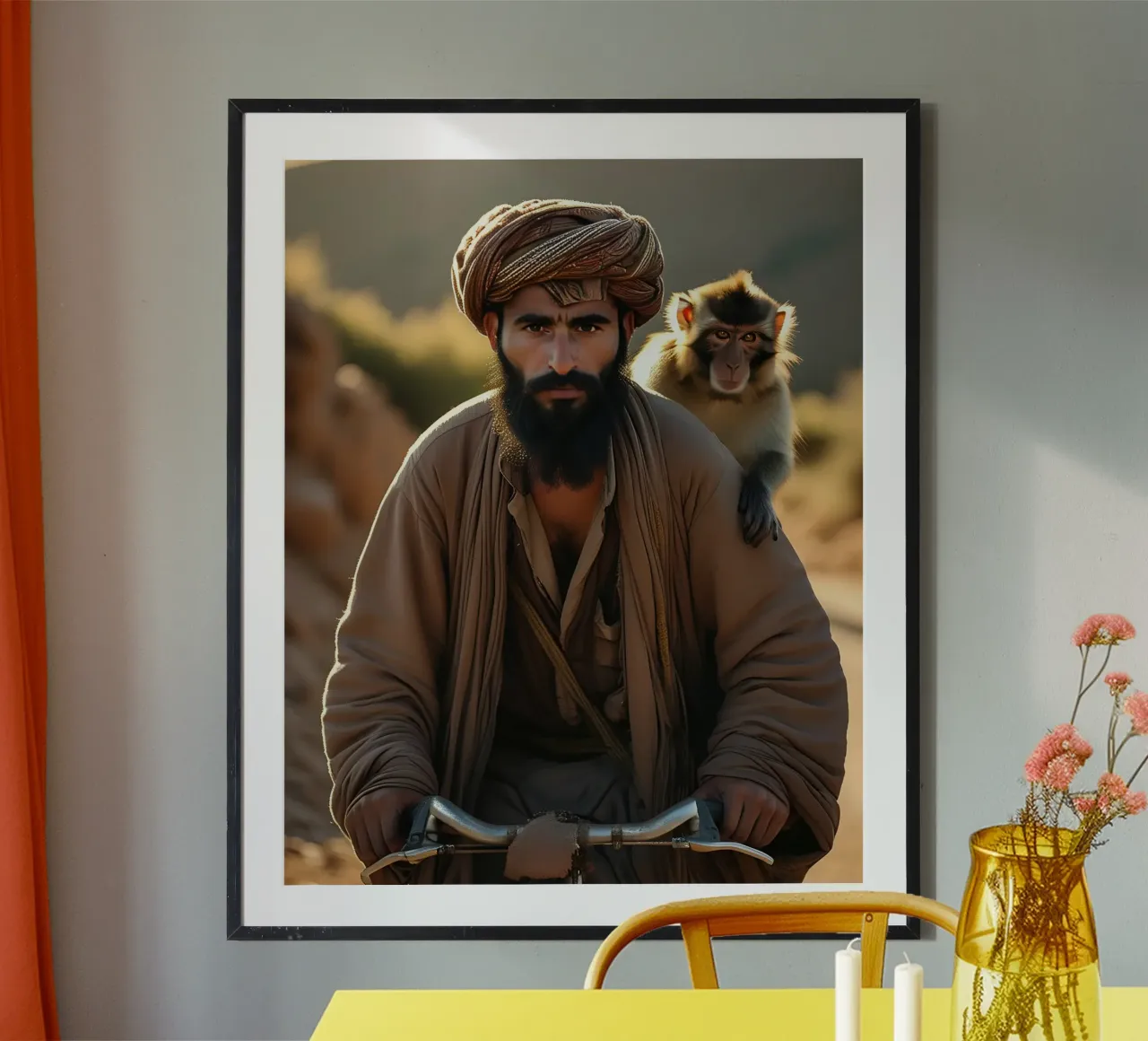 Il berbero e il macaco di Barberia carta hahnemühle da Art-Travel