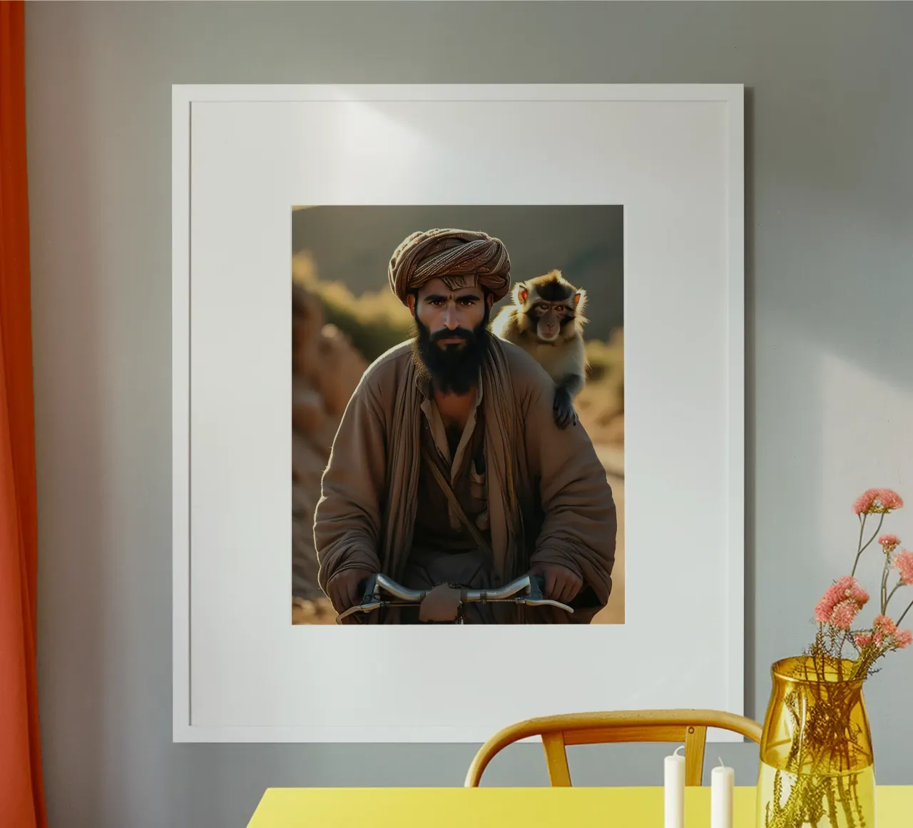Il berbero e il macaco di Barberia carta hahnemühle da Art-Travel