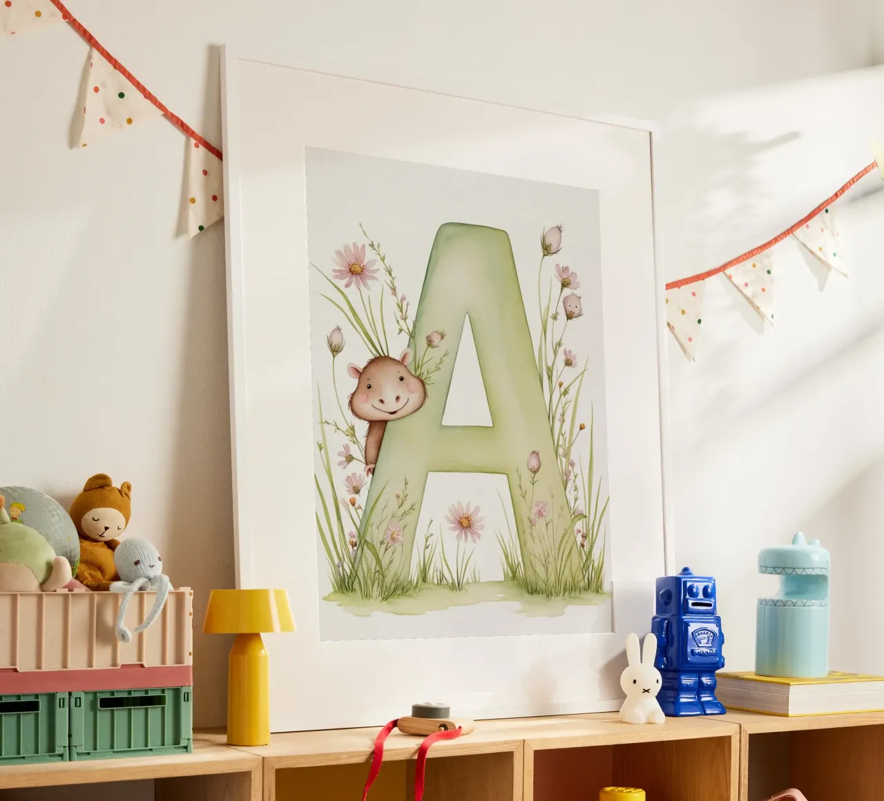 Letter A2 poster with aluminum frame by Kids zone