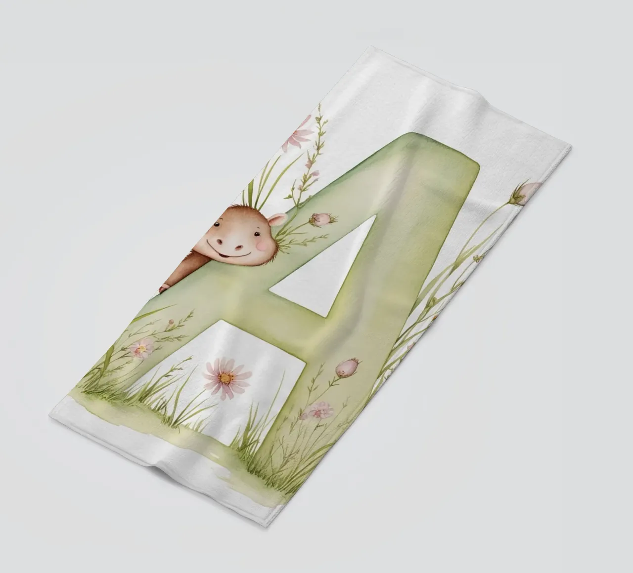 Letter A2 beach towel by Kids zone