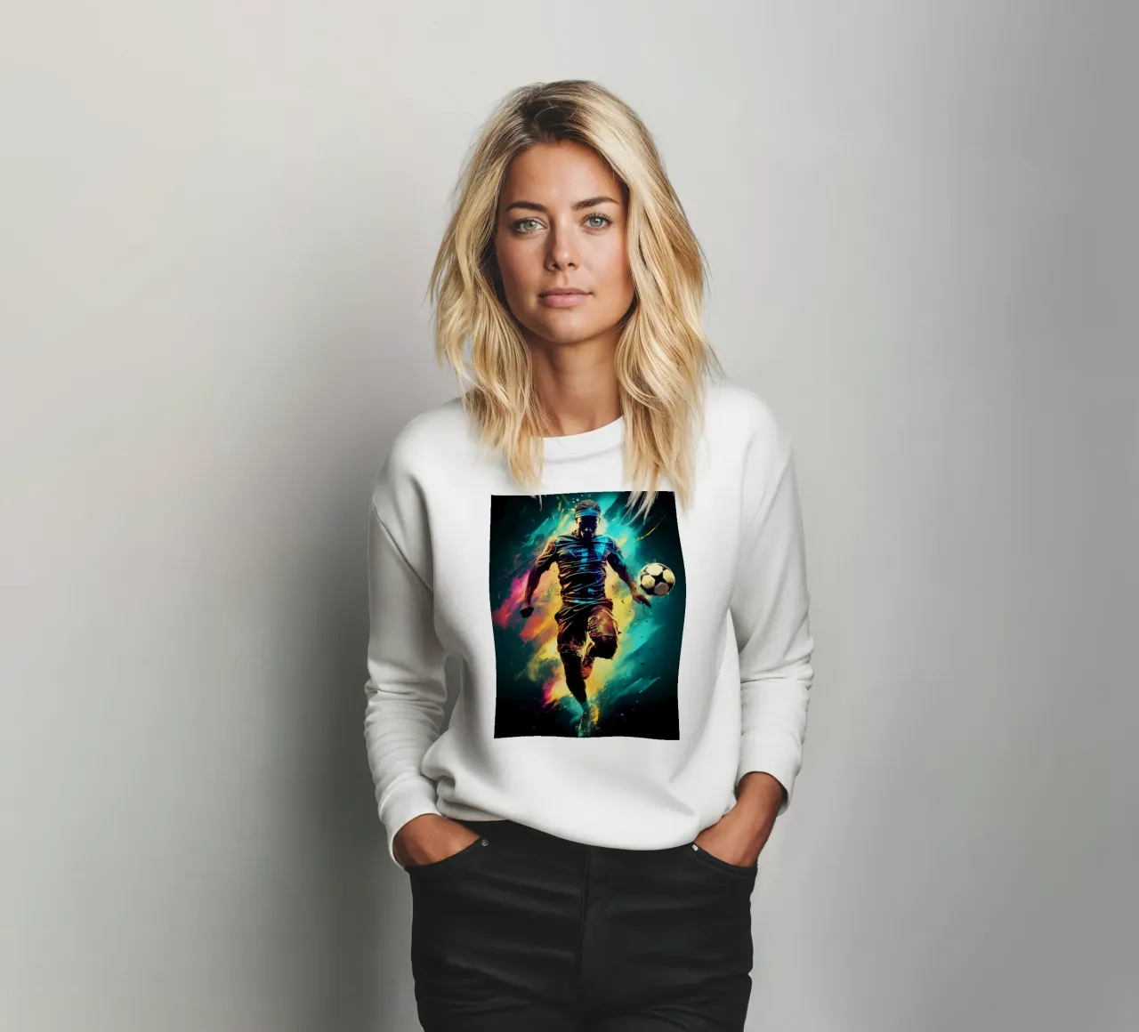 Football Colorful 9 sweatshirt by Mateo