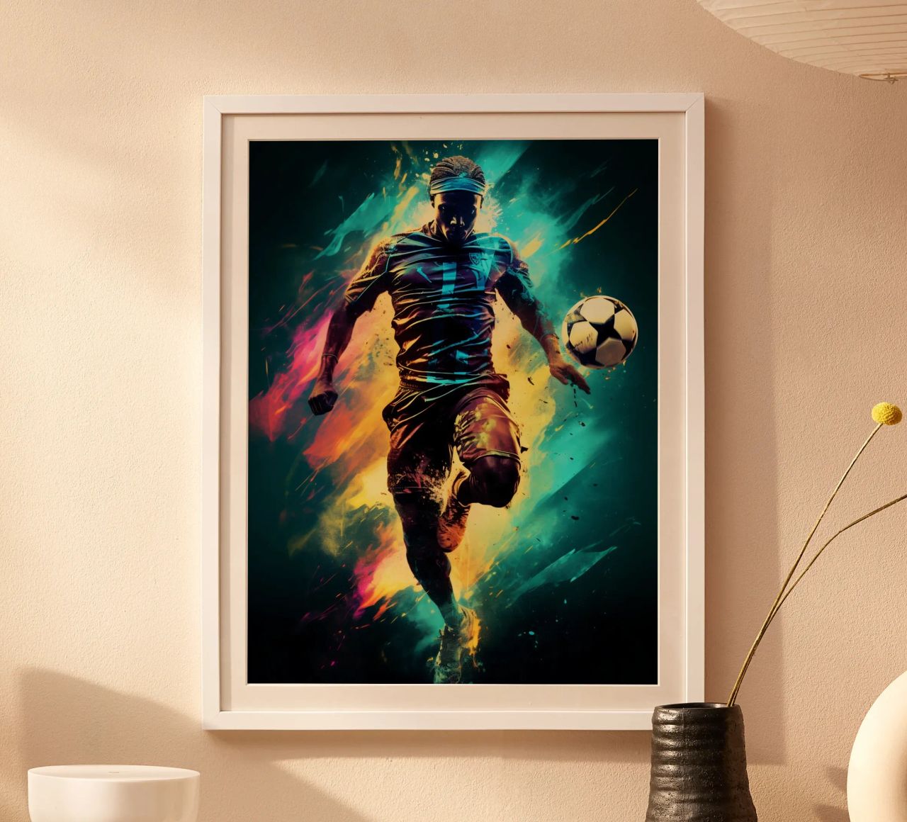 Football Colorful 9 poster van Mateo