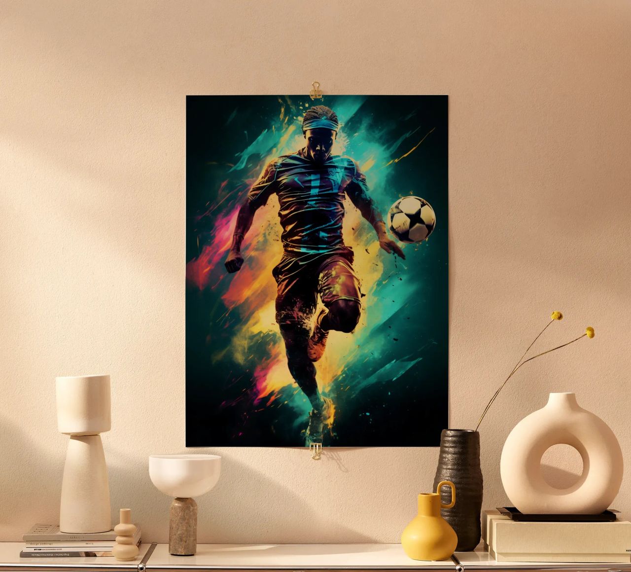Football Colorful 9 poster van Mateo
